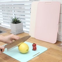 올리오 국산 위생 칼집 안나는 TPU 주방 도마세트 2종 소1개+중1개, 핑크S+아이M