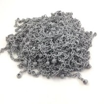 DIY 60 개 플레이트 벽돌 호환 60169 30104 1x16 입자 체인 양쪽 끝 Wedo 2.0 교육 빌딩 블록 부품, [01] 60pcs, [01] 30104 light  Grey