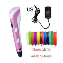 3D펜 프린터, 플랫 필라멘트, 핑크 우리 3mx12color, 협력사