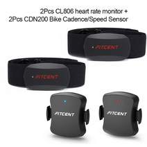 자전거 속도계 fitcent dual mode heart rate monitor ant+ blutooth 자전거 케이던스 속도 센서 cyling 컴퓨터 wahoo garmin, 2xcdn200 2xcl806