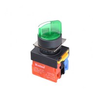 2A0B 3단 수동 셀렉터 스위치 트랜스부착형 LED 램프 110V AC 22mm NS22-S3-L1A2A0B, 레드 [NS22-S3-L1AR2A0B]