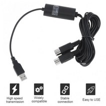 입문용 USB-MIDI 케이블 2 미터 전자 피아노 드럼 기타 음악 컴파일 인터페이스 어댑터 변환기 Mac OS, 한개옵션0