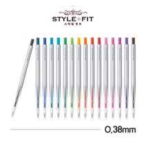 유니 스타일핏 단색 스타일 0.38mm (UMN-139-38), 스카이블루, 1개