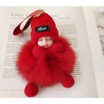 크리스마스선물/토끼띠선물/새해선물/아기인형키링 선물/송년선물 꽃비 열쇠고리 악세사리 자동차 키링 키홀더, 와인레드