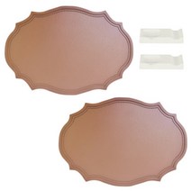 율라라 모던 방수 테이블 매트 2p + 수저받침 2p, 베이지, 43 X 30cm
