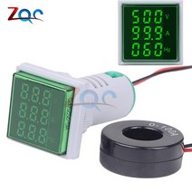 절연 저항 측정기3in 1 AC 60 ~ 500V 디지털 전압계 전류계 Hz Hertz 주파수 측정기 표시기 테스터 Amp 신, 05 Round Shunt