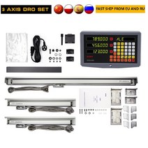 3축 SDS3MS DRO 세트 디지털 판독 키트 선반 밀 CNC 기계용 3PCS 리니어 스케일 길이 120mm ~, 02 3 axis dro set