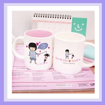 밤이봄이 주문제작머그컵(무료인쇄) 어린이날선물 어버이날선물 스승의날선물 생일선물, 1개, T24_낚인여자(블루머그)