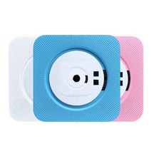KECAG 벽걸이 CD플레이어 블루투스 USB AUX, 핑크, KECEG