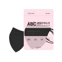[100매] ABC 에이비씨 데일리 황사방역용 마스크 대형 KF94 10매입 10개, 15개, 검정색