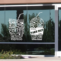 아트박스/낭만창고 idk084-커피_타이포그래피(셋트-대형), 샌드브라운