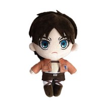 20cm Anime Attack on Titan 봉제 인형 라이벌 Ackerman Eren Jager 소프트 인형 베개 Mikasa Ackerman 봉제 인형 인형, No3 Eren Jager