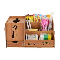 조립식 소품 수납 정리함 탕비실 커피 티백 다용도, 브라운