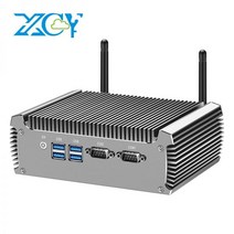 미니컴퓨터 XCY 미니 PC 인텔 코어 i7-4500U 2x RS-232 직렬 포트 듀얼 기가비트 이더넷 와이파이 팬리스 산업용 컴퓨터 Windows Linux, No RAM No SSD NoWiFi, Intel Celeron 2955U