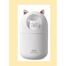 야옹이 가습기 무드 300ml 고양이 미니 가습기 대용, 순백의 화이트