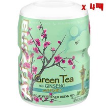 Arizona Green Tea with Ginseng and Honey Powder Drink mix 아리조나 그린티 진생 앤 허니 드링크 믹스 아이스티 분말 578g 4팩