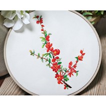 [제이제이오피스] 프랑스십자수키트 DIY 패키지 수틀/손지갑/손거울 초보자용 만들기, 1개, 07.복숭아꽃