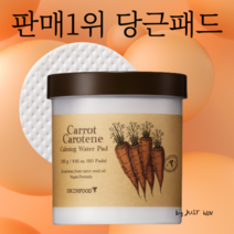 [스킨푸드] 당근패드 [2매입x5매+케이스증정] 캐롯 카로틴 카밍 워터 패드 60매, [스킨푸드]캐롯 카로틴 카밍 워터 패드 60매_당근패드