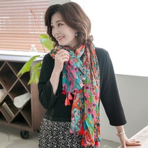 A41631 수술장식 인도면 타슬 빅스카프엄마옷