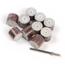 공구 10pcs 180-그릿 15x14x3mm Dremel 액세서리 로타리 연삭 버핑 샌드페이퍼 플랩 휠 헤드 로터리 미니 드릴 용 맨드 렐