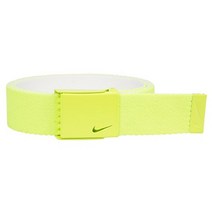NIKE 나이키 남성용 스탠다드 뉴 테크 에센셜 리버시블 웹 골프 벨트 블랙/챠콜 원 사이즈, 볼트/화이트