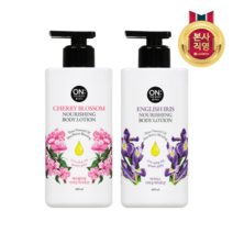 온더바디 온더바디 플라워 바디로션 400ml x 2 (아이리스/체리향 택1), 온더바디플라워아이리스바디로션400mlx2