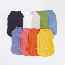 유앤펫 강아지옷 심플 베이직 컬러 티셔츠(5XL~7XL), 옐로우