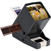 필름 슬라이드 스캐너35mm 슬라이드 뷰어 필름 네거티브 및 3배 LED 조명 USB 전원, 한개옵션0