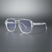 블루라이트 차단 레트로 투포인트 오버사이즈 뿔테안경