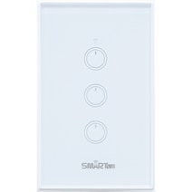 스마트빌 IoT wifi 3구 스위치 화이트 SW03, 1개