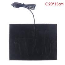 발열매틀 자가발열매트 100% 1/4PCS USB 5V 탄소 섬유 난방 패드 손 온열 장치 필름 전기 겨울 적외선 발열 열 매트, [03] 1PCS 20x15cm