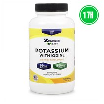 Zenesis Labs Potassium Gluconate with Iodine 제네시스 랩스 칼륨 글루코네이트 요오드 250정, 1개, 상세설명참조