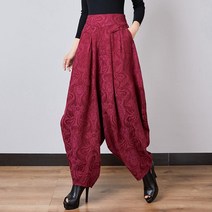 하렘팬츠 여자 알라딘바지 와이드 빅사이즈 태국옷 편안한 바지