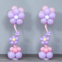 [피앤비유니티]DIY 스마일 데이지 대형 왕관풍선 스탠드 모음, 07)DIY 대형풍선 스탠드 퍼플 2입