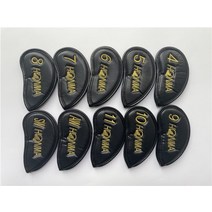 아이언커버세트 골프드라이버커버 새로운 혼마 골프 클럽 커버 아이언 ​​10pcs 4 11as 블랙 혼마 골프 아이언 세트 헤드 커버 ems 아이언 커버 세트, 없음