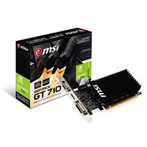 MSI 게이밍 지포스 GT 710 1GB GDRR3 64비트 HDCP 지원 DirectX 12 OpenGL 4.5 방열판 로우 프로파일 그래픽 카드 (GT 710 1GD3H LP), GT 710 1GD3H LP_1GB