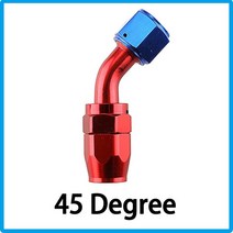 범용 AN4 AN6 AN8 AN10 AN12 알루미늄 오일 연료 스위블 호스 엔드 피팅 어댑터 키트 0 °/45 °/90 °/12, 06 Red blue 45_03 AN8