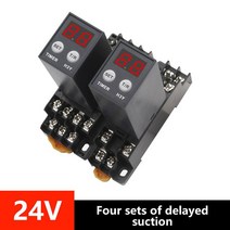LED 디지털 시간 지연 릴레이 트리거 사이클 타이머 스위치 회로 기판 타이밍 제어 AC DC12V 24V, [01] 24V 2actuation