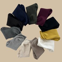 [삭스템] 패션양말 무지 골지 장목 양말(11color)