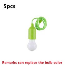 랜턴 호롱 작업등 감성 조명 led 램프 캠핑용 불 실내등 실내용등5 pcs 휴대용 다채로운 교수형 졸라매는 끈 전구 텐트 캠핑 풀 코드 라이트 홈 야간 배터리 전원, 녹색 5pcs, 07 green  5pcs
