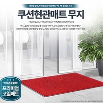 90x120 코일 쿠션 흙 먼지 제거 현관매트 빗물제거 출입구매트 승강기매트 부동산, 1개, 쿠션현관매트 적색 중