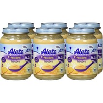 독일 알레떼 Alete 6개월부터 팜유프리 이브닝 포리지 비스킷 아기죽 190g, 6병
