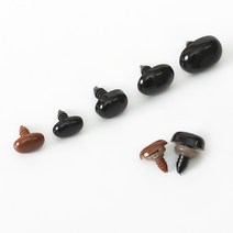 [대량구매] 높은 타원 인형코 인형눈(100개)/ 인형 동물 와셔 만들기재료 부속 나사형, 24mm