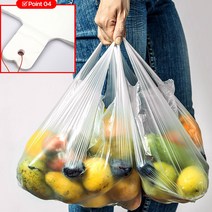 4호쓰레기봉투 일반비닐 손잡이 100매 대형마트 약국 비닐봉투봉지, 백색