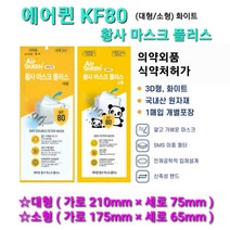 KF80 미세먼지 마스크 소형 대형 화이트 에어퀸 황사 마스크 플러스 개별포장 100매입 당일무료배송, 소형(100매입)