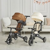 3세 유아 접이식 경량 자전거 유모차 브라운 조카선물 승용완구 첫자전거