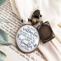 Bouquet Charm On Your Wedding Day Remembrance Of Mom Dad For Daughter Rustic Bridal Memorial Custom, 1