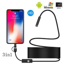 산업용 내시경 카메라 배수관 하수구 최신 뱀 듀얼 렌즈 검사 2.0 mp ip67 배관, 10m, 소프트 케이블