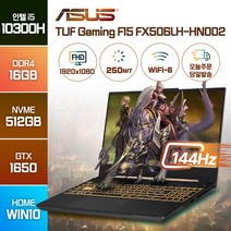 ASUS TUF Gaming F15 FX506L인텔10세대 i5-10300H GTX1650 윈도우10, WIN10 Home, 16GB, 512GB