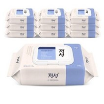 정성 저자극 와이드 물티슈 캡형, 80매, 17팩